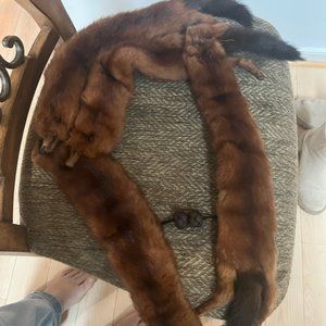 Vintage Four-Sable Full-Pelt Fur Stole